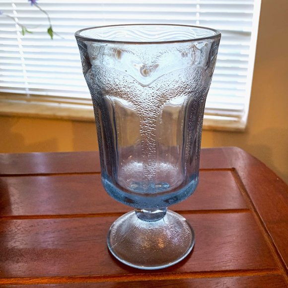Vintage Fostoria Woodland Blue Footed Iced Tea Goblet - 2 Available - Picture 3 of 3